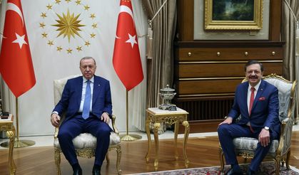 Cumhurbaşkanı Erdoğan, TOBB Başkanı Hisarcıklıoğlu’nu Külliye’de Kabul Etti